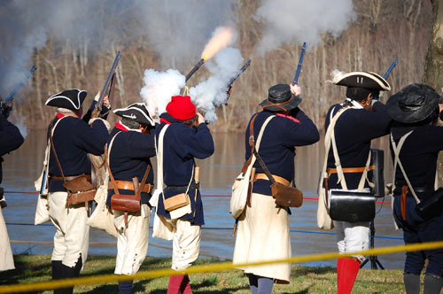 Musket drills, Washington Crossing