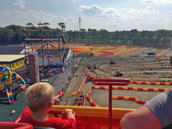 Aerial view of Diggerland, West Berlin, NJ.