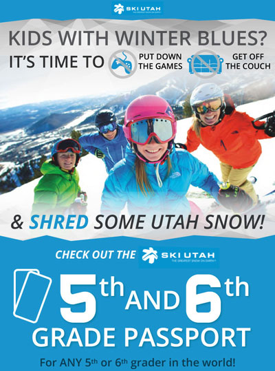 Ski Utah Passport - kids ski free
