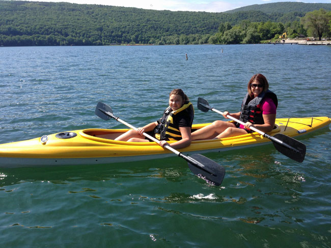 Kayaking on Keuka Lake, Finger Lakes, NY