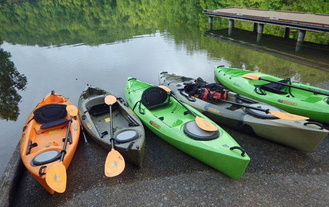 Kayaks ready for action at ACE Adventure Resort, WV
