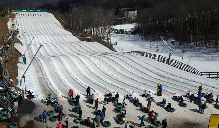 The Plunge at Wintergreen Resort in northern Virginia is like being atop a 10-story building!