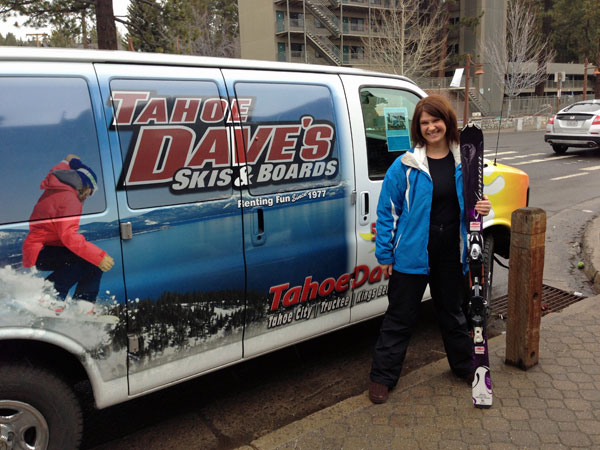 Ski rentals are easy and convenient at Tahoe Dave's in Tahoe City, CA