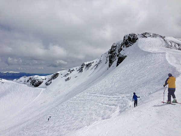 Skiing at beautiful Squaw Valley, Lake Tahoe.