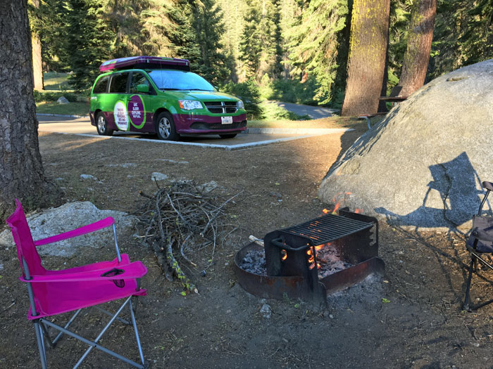 Camping in Sequoia National Park with the JUCY RV.