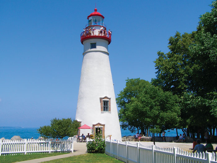 Marblehead lighthouse on the shores of Lake Erie.