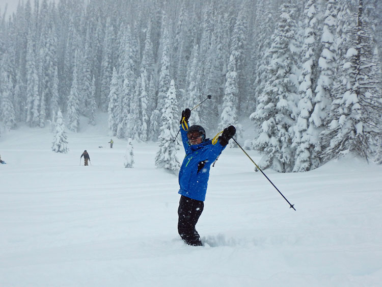 Powder day skiing at Steamboat Springs, CO!