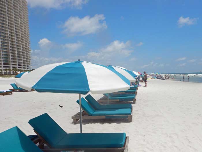 beach chairs in the sand