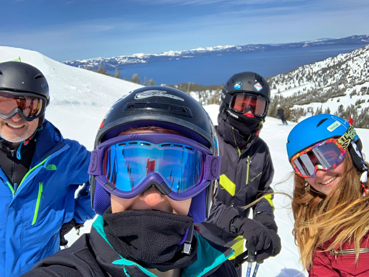 Family skiing at Heavenly Resort