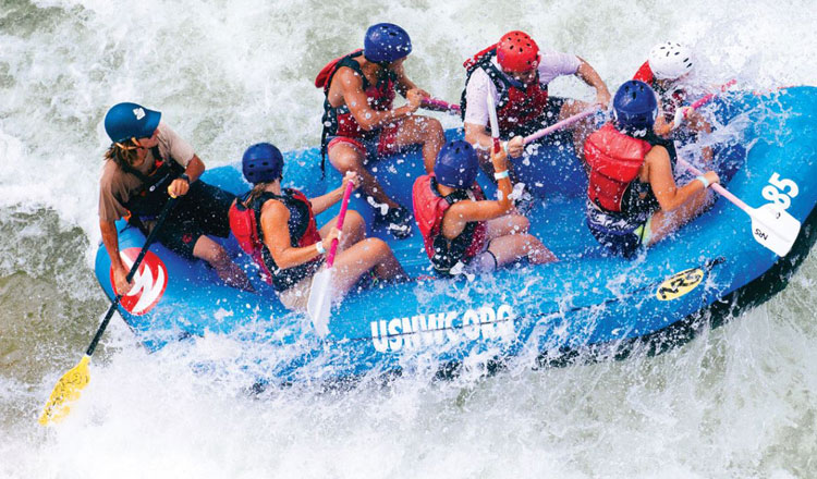 Whitewater rafting