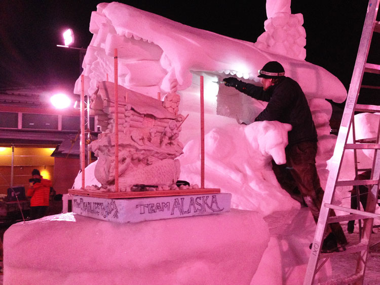 Snow Sculpture in Breckenridge