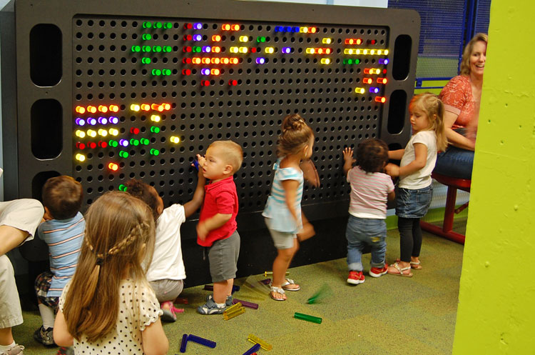 Giant Lite-Brite at Crayola Experience.