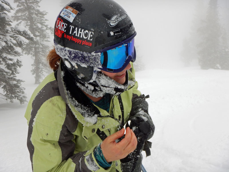 skier in fresh powder snow