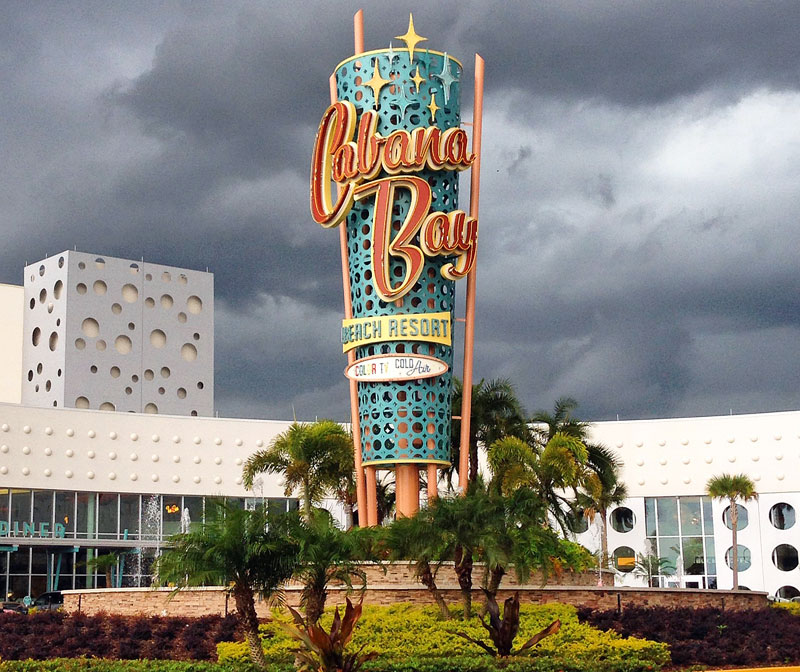 Entrance to Cabana Bay Resort.