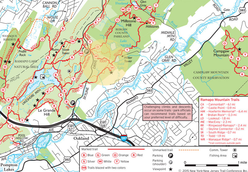 Ramapo Lake Trail Map Hiking At Ramapo Mountain State Forest | The Tv Traveler