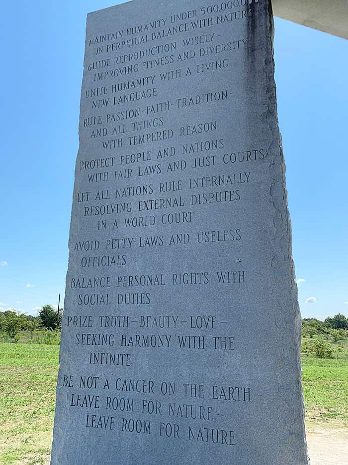 text on georgia guidestones