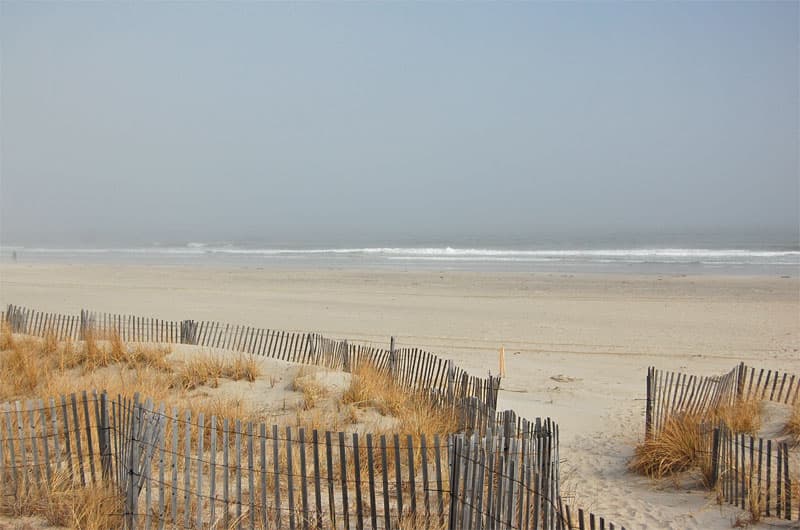 Beach at Cape May in winter.
