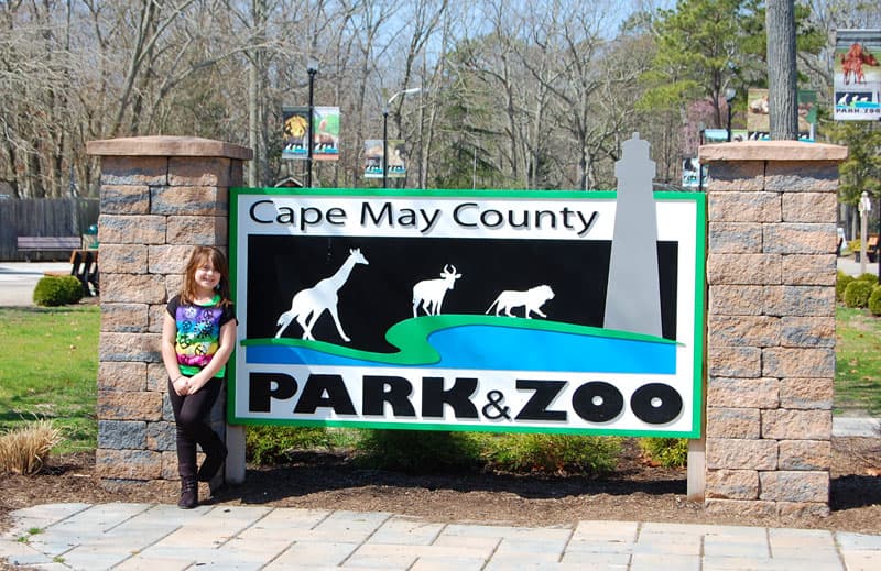 Cape May County Park & Zoo entrance.