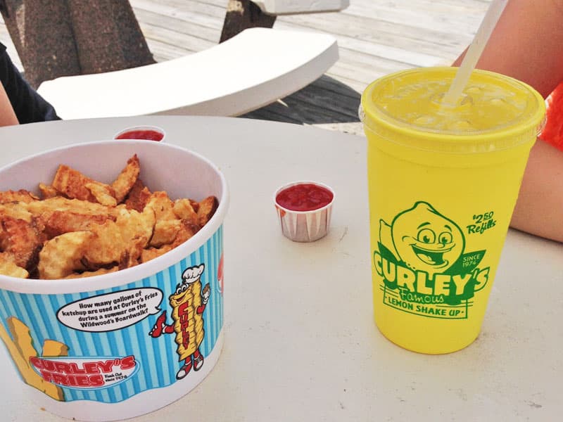 Curley's fries and lemonade.