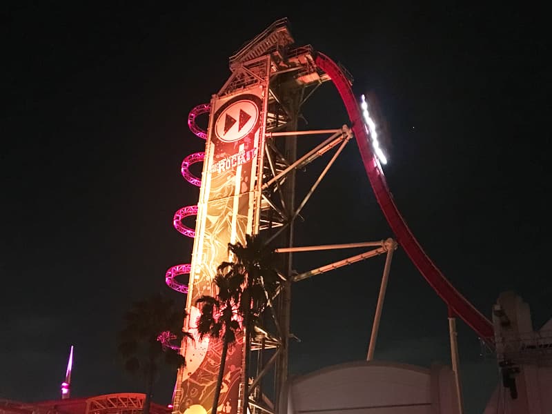 Rip Ride Rockit at night.